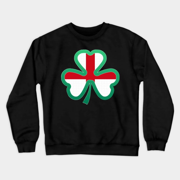 England Flag for st patricks day, Irish Shamrock Crewneck Sweatshirt by Myteeshirts